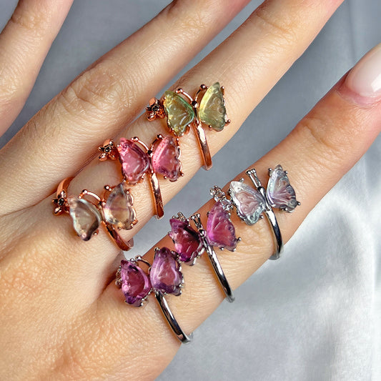 Fluorite Butterfly Ring